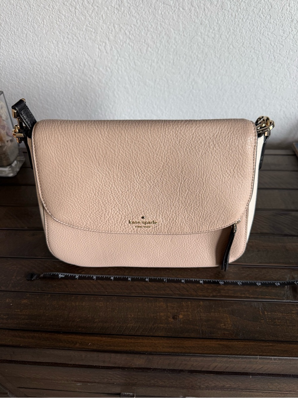 kate spade Pebbled Blush Pink and Cream Crossbody Bag